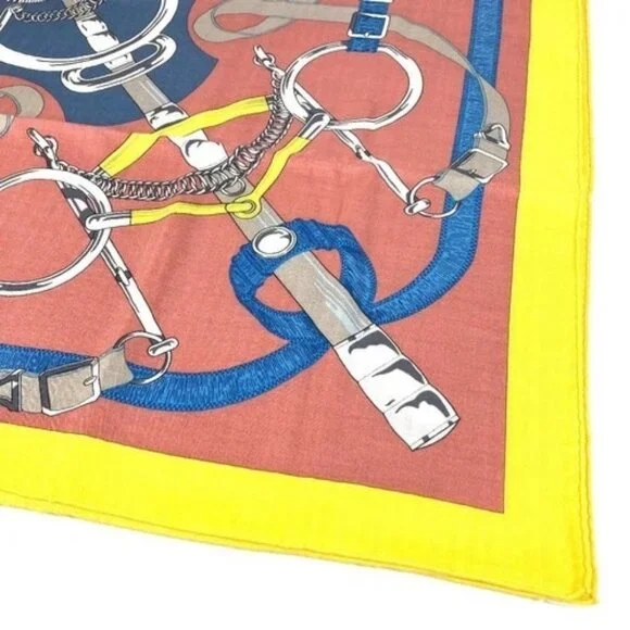 HERMES Pellier Calle Jean 140 Large Shawl Stole Scarf Cashmere / silk - Picture 10 of 14